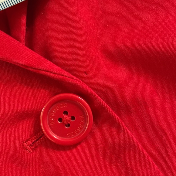Red express button down blazer, size 10 - Picture 12 of 15